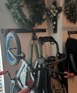 Rubbermaid FastTrack Wall Mounted Storage and Organization System Rail for Home and Garage, Horizontal 48", Holds up to 1,750 pounds, Black, Perfect for Yard Tools/Sports Equipment/Ladders 48" Rail 52 71QjHpbHv0L