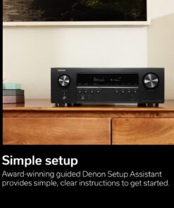 Denon AVR-S770H 7.2 Ch Home Theater Receiver (2023 Model) - 8K UHD HDMI Receiver (75W X 7), Wireless Streaming via Built-in HEOS, Bluetooth & Wi-Fi, Dolby TrueHD, DTS Neural:X & DTS:X Surround Sound AVR-S770 10 71QjI0FPy9L