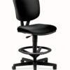 HON, Black Volt Leather Office Chair Sit-To-Stand Seating, Foot Ring, 250lb Max Weight With Wheels for Computer/Desk, Task Stool 24 71QjTckGZmL