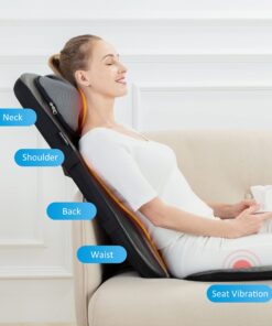 Snailax shiatsu Neck & Back Massager with Heat, Full Back Kneading Shiatsu or Rolling Massage, Massage Chair pad with Height Adjustment, Back Massager for Neck and Shoulder Black SL-233 28 71QkAwrpfpL