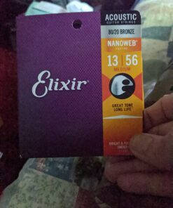 Elixir Strings - Acoustic 80/20 Bronze with NANOWEB Coating - Elixir Acoustic Guitar Strings - Medium (.013-.056) Medium (.013-.056) 1-Pack 15 71QkRfW9TL