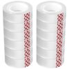 PCKPGON Transparent Tape Refills, 12 Rolls, 3/4 x 1000 Inches, 1 inch Core, Clear Desk Refillable Tape Dispenser Refill Rolls, Glossy Gift Wrapping Tape, Engineered for Home Office School Use