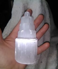 The Chrysalis Stone | Selenite Skyscraper | 4'' Tall | 1pc | Crystals and Healing Stones, Spiritual Gifts for Women, Reiki, Chakra, Yoga, Meditation Accessories 30 71QkwvZbLfL