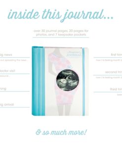 Alternative view of Pearhead My Pregnancy Journal, Pregnancy Book, Capture Every Precious Moment of Your Pregnancy, Gift for New Mom Pregnancy Journal, Blue