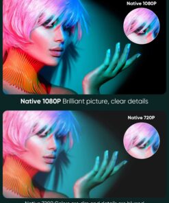 TMY Native 1080P Projector with 5G WiFi and Bluetooth 5.1, 13000 Lumens 4K Supported Mini Projector, Portable Projector Compatible with TV Stick/Phone/PC/DVD/HDMI/AV/USB/SD, Outdoor Movie Projector 43 71Ql89dZ2EL