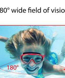 2 Pack Kids Swim Goggles, Swimming Glasses for Children from 3 to 15 Years Old Blue/White & Red/Black 9 71QlH2YTQsL