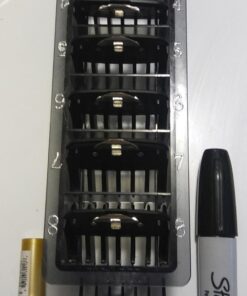 Wahl Professional Premium Black Cutting Guides #3171-500 - 1/8" to 1" - Fits All Full Size Wahl Clippers (Excludes Detachable Blade Clippers) 8 Pack 54 71QlWocFk3L