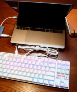 Redragon K552 Mechanical Gaming Keyboard RGB LED Backlit Wired with Anti-Dust Proof Switches for Windows PC (White, 87 Key Blue Switches) 87 Key Blue Switch White RGB Backlit 30 71QmfnISHL