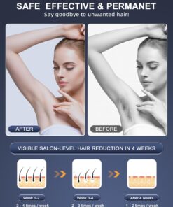 Laser Hair Removal, IPL Hair Removal Permanent for Women and Men, Hair Removal Device 999999 Flashes at-Home for Facial Legs Arms Whole Body Treatment AMZ-Black 24 71QmpFcCLuL