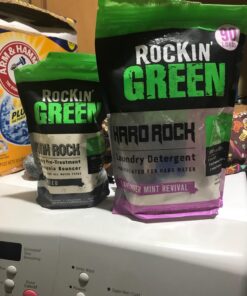 Rockin' Green Laundry Detergent, Plant based, All Natural Laundry Detergent Powder, Vegan and Biodegradable Odor Fighter, Safe for Sensitive Skin (Funk Rock Ammonia Bouncer 30 Loads - Unscented) Funk Rock 17 71QnXvpczML