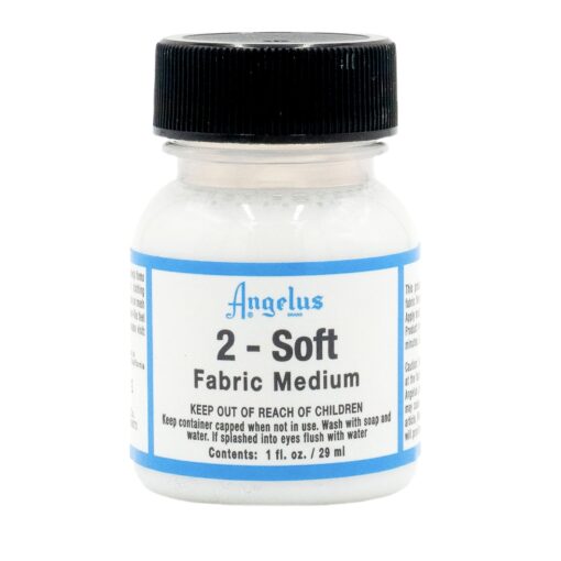 Angelus 2-soft 1oz Fabric Medium- Acrylic Paint Mixer for Clothing, Fabric, Shoe Liners 1 Fl Oz (Pack of 1) 2-Soft Fabric Medium