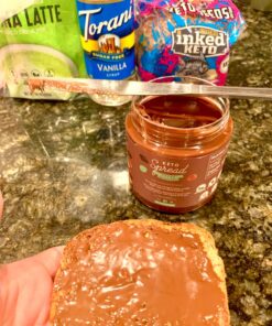 ChocZero Milk Chocolate Hazelnut Spread - Keto Friendly, No Sugar Added, Best Low Carb Dessert, Perfect Topping for Almond Flour Pancakes, Naturally Sweetened with Monk Fruit (1 jar, 12 oz) 39 71Qo6I3U AL