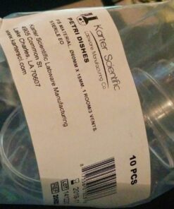 Petri Dish, Polystyrene, 60x15mm, 3 Vents, E.O. Sterile, Karter Scientific, 206D2 (Pack of 10) 60 x 15mm Pack of 10 14 71QoRJLlW0L