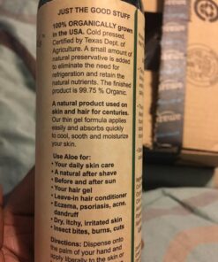 Aloe Vera Gel for Skin Care | Pure Aloe Vera | Real 100 Aloe Vera Gel for Face, Skin, Hair Care, Daily Moisturizer, Aftershave lotion, Sunburn Relief Aloevera - Alcohol Free - 8 Ounce, By Green Leaf 8 Fl Oz (Pack of 1) 29 71Qoz7Di5OL