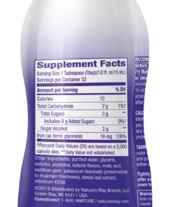 Nature's Way Liquid Iron, Provides Daily Value of Iron, Sugar Free, Berry Flavored, 16 Fl. Oz. 24 71Qp TxXzYL