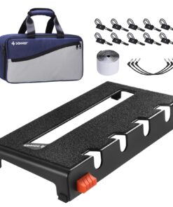 Donner Small Guitar Pedal Board, Mini Effects Pedalboard Power Supply Set DB-S100 with Convertible Bag Backpack, 60" Adhesive Backed Hook-and-Loop and Power Supply Mounting Device,14.46" x 7.51" 14.5" x 7.5" x 2" 20 71Qp62oOsmL