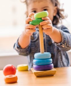 Melissa & Doug Rainbow Stacker Wooden Ring Educational Toy - Wooden Rainbow Stacking Rings Baby Toy, Stacker Toys For Infants And Toddlers 26 71Qpu3hEoQL 2