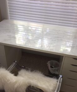 ROSEROSA Peel and Stick PVC Faux Marble Self-Adhesive Wallpaper Covering Counter Top Shelf Liner Napoleon (PGS408 : 2.00 Feet X 6.56 Feet) 67 71Qpw71ioXL