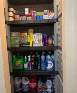 Rubbermaid Freestanding Storage Cabinet, Five Shelf with Double Doors, Lockable, Large, 690-Pound Capacity, Gray, For Garage/Outdoor, Garden Tools/Toys/Power Tools/Pool Accessories 38 71Qqh6 owUL