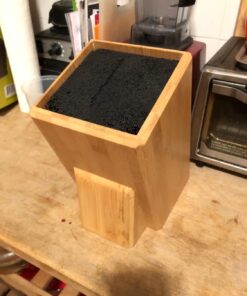 Mantello Knife Block- Universal Knife Holder- Bamboo Wood, Kitchen Knife Holder, Extra Large Knife Storage, Universal Knife Block, Knife Block Without Knives 35 71QquQ65LL