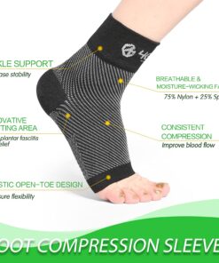 Plantar Fasciitis Foot Pain Relief & Recovery Kit-Compression Foot Sleeves, Heel Cups, Cushioned Arch Supports, Gel Inserts & Spiky Massage Ball-Fast Pain Relief for Heel & Arch (1 PAIR SOCKS KIT, L-XL) 1 PAIR SOCKS KIT 11 71QrEP1CwpL
