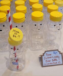 Little Giant Plastic Bear Bottle Honey Squeeze Bottle with Flip-top Lid (12 Ounce, 12 Pack) (Item No. HBEAR12) 24 71QrKWwcQtL