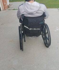 Vive XL Wheelchair Bag - Waterproof, Scratch-Resistant, Double-Stitched, Machine Washable Accessory for Adults, Seniors, 15 Colors - Storage Walker Backpack to Hang on Back of Wheel Chair Black 29 71QrSaJvnwL