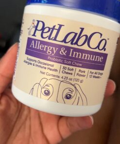 PetLab Co. Allergy & Immune Probiotics for Dogs, Support Seasonal Allergies, Gut & Digestive Health - Pork Flavor - 30 Soft Chews 19 71Qsd4DwbKL