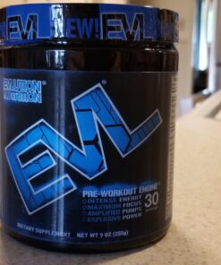 EVL Intense Pre Workout with Creatine - Pre Workout Powder Drink for Lasting Energy Focus and Recovery - ENGN Energizing Pre Workout for Men with Beta Alanine Caffeine and L Theanine - Blue Raz 43 71QseAv927L