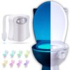 RainBowl Toilet Bowl Night Light with Motion Sensor - Funny Mens Stocking Stuffers 2023 - Unique Cool Gadget - Gag Christmas Gift for Dad, Boyfriend, Husband - White Elephant Gifts Idea, Secret Santa 22 71Qsf2JCSnL