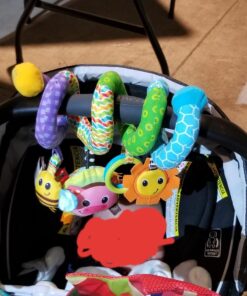 Infantino Stretch & Spiral Activity Toy - Textured Play Activity Toy for Sensory Exploration and Engagement, Ages 0 and Up, Blue Farm, 1 Count (Pack of 1) 35 71QswnSHaFL