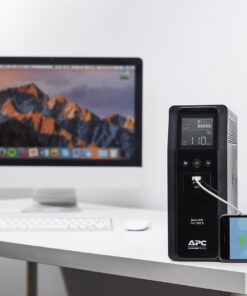 APC UPS 1350VA Sine Wave UPS Battery Backup and Surge Protector, BR1350MS Backup Battery Power Supply with AVR, (2) USB Charger Ports Sinewave 25 71QtkXXr3uL