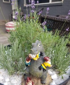 BigMouth Inc. Garden Gnome 9 inches - The Great Garden Gnome Massacre - Funny Outdoor Gnomes - Durable Lawn Gnome, Yard Gnome - Novelty Gnome Statues - Fun Garden Gnome Decor, Gag Gift, Garden Gift Godzilla 42 71QuFDeToEL