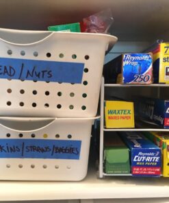 DecoBros Kitchen Wrap Organizer Rack,White (Small/Standard, 2-1/2" Box) White 33 71QuHMwSL