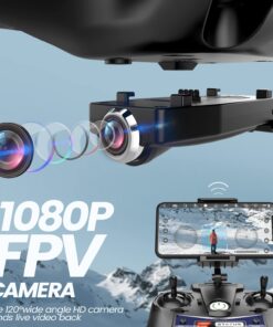 Holy Stone HS110D FPV RC Drone with 1080P HD Camera Live Video 120°Wide-Angle WiFi Quadcopter with Gravity Sensor, Voice & Gesture Control, Altitude Hold, Headless Mode, 3D Flip RTF 2 Batteries 44 71QufYOc5L