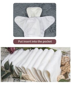 ALVABABY 12pcs Microfiber Inserts,Soft Cloth Diaper Liner,3-Layer Absorbent Inserts,Reusable Rayon Liners for Baby Cloth Diapers 12T 01 Microfiber Inserts 11 71QvDA4ojhL
