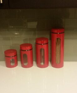 Anchor Hocking Palladian Window Cylinder Jars, Mixed Sizes, Cherry, Set of 4 4 Piece Palladian Canister Set 41 71QvmfgPa9L