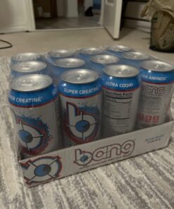 Bang Energy Blue Razz, Sugar-Free Energy Drink, 16-Ounce (Pack of 12) 16 Ounce (Pack of 12) 41 71Qwe3bAHwL