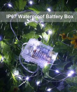 Alternative view of GDEALER 4 Pack 16.4 Feet 50 Led Fairy Lights Battery Operated with Remote Control Timer Waterproof Copper Wire Twinkle String Lights for Bedroom Indoor Outdoor Wedding Dorm Decor Cool White Cool Whtie