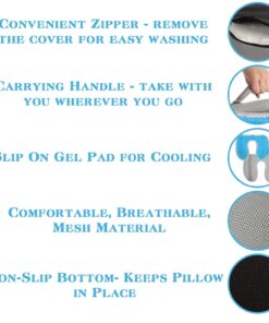 Ziraki Office Car Seat Cushion - Memory Foam - Orthopedic Luxury & Large Chair Pillow | for Back Pain - Helps with Sciatica Back, Tailbone Pain - Office Chair Car Seat Pillow +Cooling Gel Add On 20 71Qx4NtqGnL