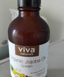 Viva Naturals Jojoba Oil Organic Cold Pressed Unrefined - 100% Pure Jojoba Oil for Skin, Natural Face Moisturizer and Hair Moisturizer, USDA Certified Organic Face Oil for Skin Care DIY, 4 fl. oz 4 Fl Oz (Pack of 1) 53 71QxJdMfpIL