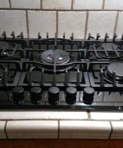 Empava 30 in. Gas Stove Cooktop 5 Italy Sabaf Sealed Burners NG/LPG Convertible in Black Tempered Glass, 30 Inch 19 71QxwefFIeL