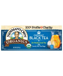 Alternative view of Newman's Own Organics Black Tea, Unsweetened Tea, USDA Certified Organic and Kosher, Contains Caffeine, 22 Family Size Individually Wrapped Black Tea Bags (Pack of 6)