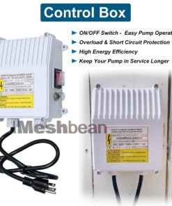 iMeshbean® Deep Well Submersible Pump with External Control Box, 1 HP, 115V, 60 Hz, 33 GPM, 207' Head,100' Power Cord Stainless Steel, 4",Long Life M#010 USA Well Pump 8 71Qz6hOLHiL