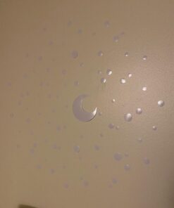 Glow in The Dark Stars Wall Stickers, Adhesive Dots and Moon for Starry Sky, Galaxy Decor Bright and Realistic for Any Room (Green) Green 36 71QzITJUC0L