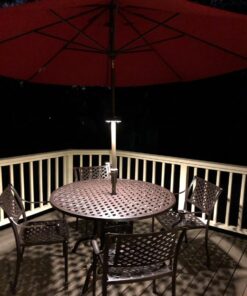 OYOCO Warm White Patio Umbrella Light 3 Brightness Modes Cordless 28 LED Lights at 200 lumens 4 x AA Battery Operated,Umbrella Pole Light for Patio Umbrellas,Camping Tents 45 71QzWLxZxmL