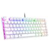 HUO JI E-Yooso Z-88 RGB Mechanical Gaming Keyboard, Metal Panel, Brown Switches, 75% Compact 81 Keys for Mac, PC, Silver and White 81 keys, brown switch 44 71QzdHOXY5L