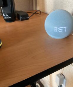 Amazon Echo Dot (5th Gen) with clock | Compact smart speaker with Alexa and enhanced LED display for at-a-glance clock, timers, weather, and more | Cloud Blue Device only 29 71R0W13qTL