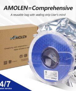 AMOLEN Silk PLA 3D Printer Filament, Dual Color Black Blue PLA 1.75mm, Shiny Color Change Filament 3D Printing PLA Filament for Most FDM 3D Printer, 1kg Spool(2.2lbs) 2 in 1 -Black Blue 12 71R0mRN4wEL