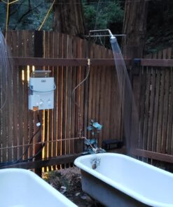 Tankless Water Heater, GASLAND Outdoors BE158B 1.58GPM 6L Portable Gas Water Heater, Instant Propane Water Heater, Overheating Protection, Easy to Install, Use for RV Cabin Barn Camping Boat, Black 35 71R1F4ES6 L